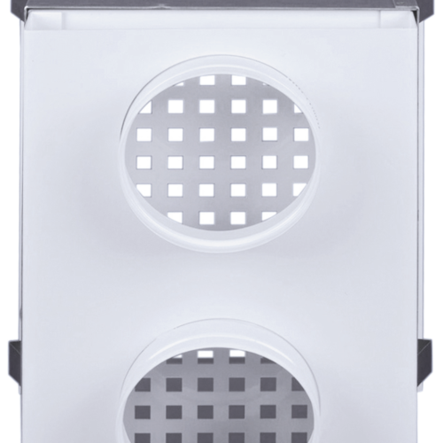 V-Box Vent, M met 2 aansluitstutten geperforeerde ventilatiemodule