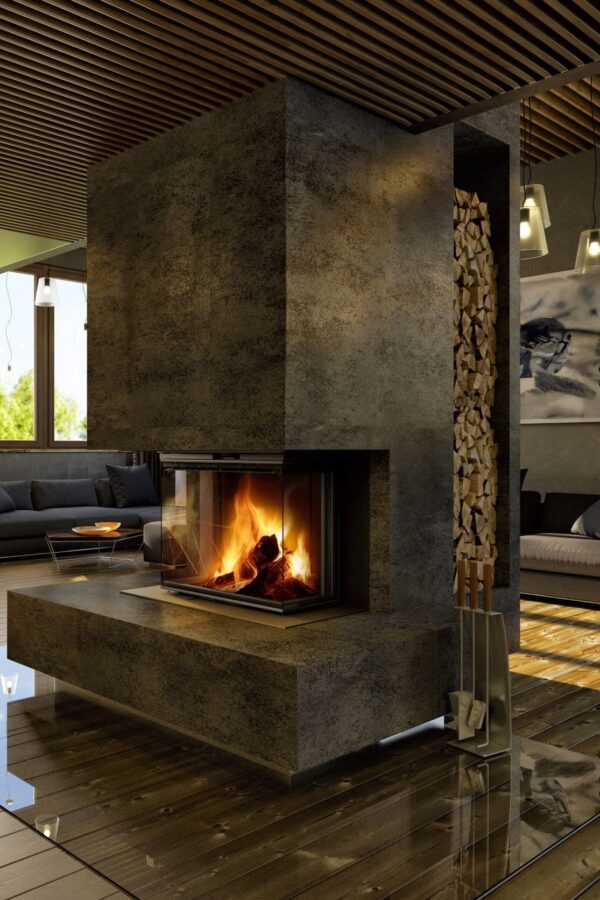 €8349,- IMPRESSION 3-ZIJDIGE LIFTDEURHAARD,  833LG21: 80x61x34